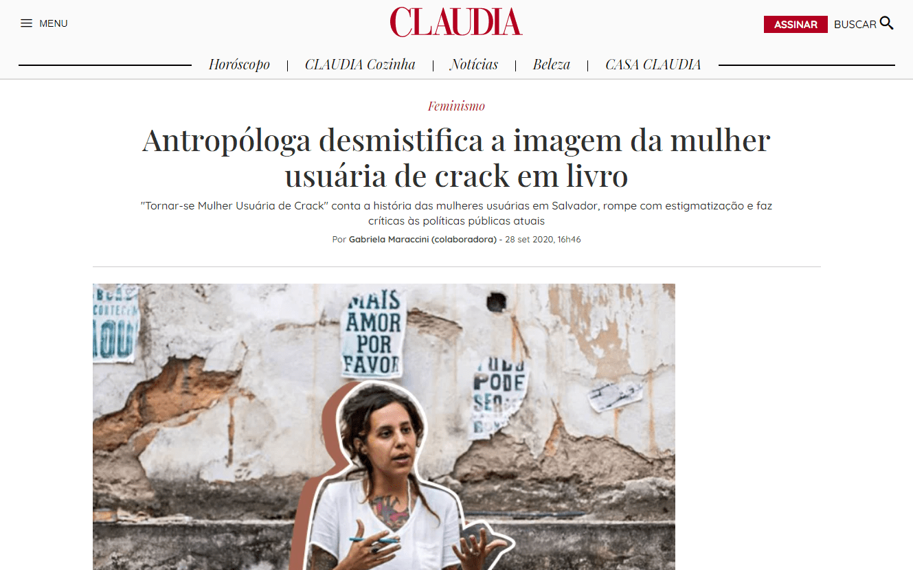 mulher ususaria de crack - Claudia