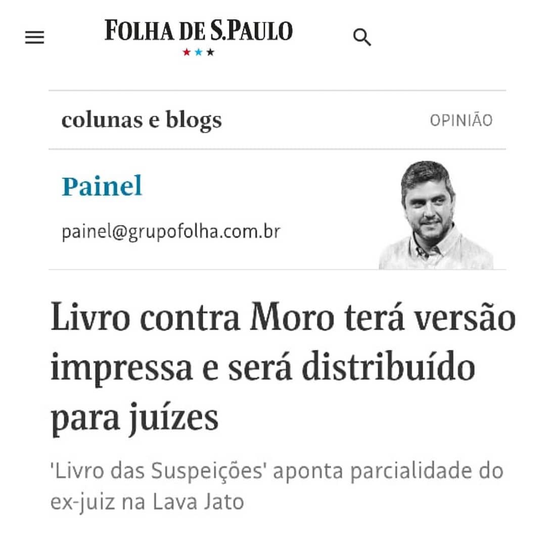 Folha Painel Livro das Suspeições