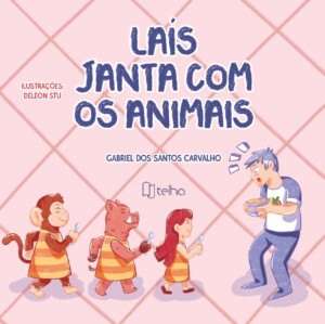 Laís janta com os animais
